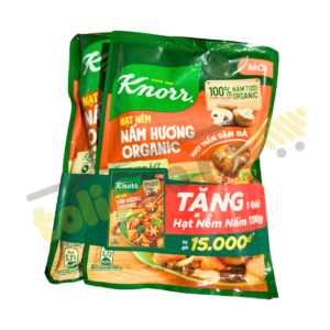 Combo hạt nêm Knorr nấm hương chay gói 380g và 136g