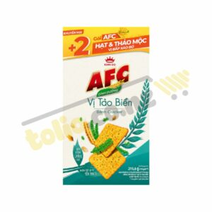 Bánh cracker dinh dưỡng AFC vị tảo biển hộp 250g (8+2 gói 25g)