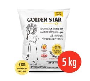 Gạo thơm thượng hạng ST25 GOLDEN STAR 5KG