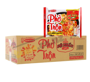 Box of De Nhat spicy mixed pho 18 x 82g