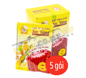Set 5 gói bột rau câu dẻo Sóc Vàng gói 12g