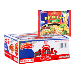 Box of 30 packs of De Nhat instant noodles with minced meat 82g