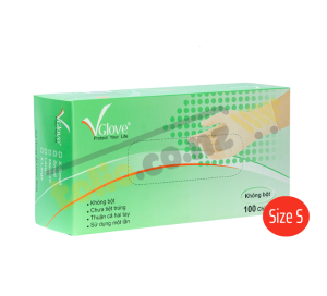 VGlove powder-free medical gloves size S box of 100 pieces (50 pairs)