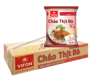 Thùng 50 gói cháo thịt bò Vifon 70g