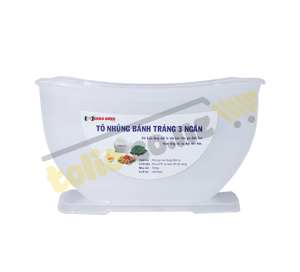 3-compartment plastic rice paper dipping bowl