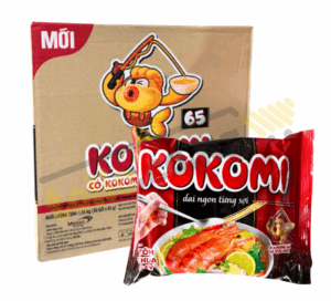 Box of 30 packs of Kokomi spicy and sour shrimp noodles 65g