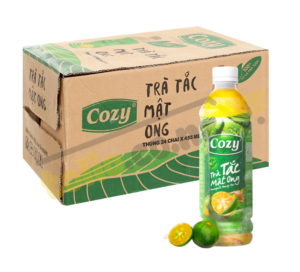 A case of 24 bottles of Cozy Honey Lemon Tea 455ml