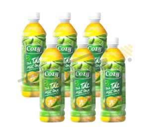 Pack of 6 Cozy Honey Lemon Tea bottles, 455ml each.