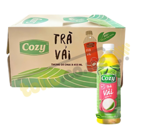 A case of 24 bottles of Cozy lychee tea, 455ml each.