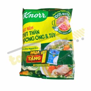 Combo hạt nêm thịt thăn, xương ống, tủy Knorr gói 900g và đường tinh luyện 300g