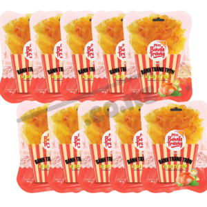 Set of 10 Miss brand mixed rice paper snacks with shrimp satay flavor, 40g each.