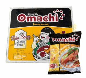 Thùng 30+2 gói mì khoai tây Omachi hương vị lẩu hải sản chua cay 82g