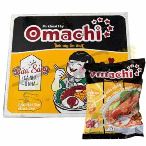 Thùng 30+2 gói mì khoai tây Omachi hương vị lẩu hải sản chua cay 82g