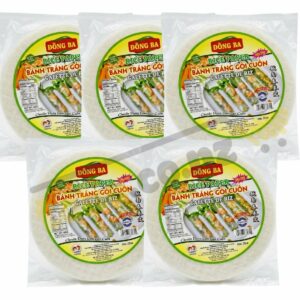 Set 5 gói Bánh tráng gỏi cuốn Đông Ba tròn size 22cm 400g