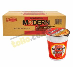 Thùng 12 ly mì Modern Lẩu Thái tôm 67g